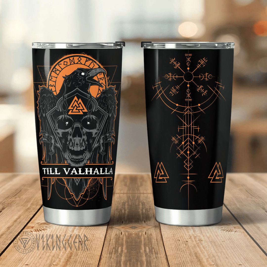 Theonederland - Till Valhalla - Raven Viking - Viking Tumbler