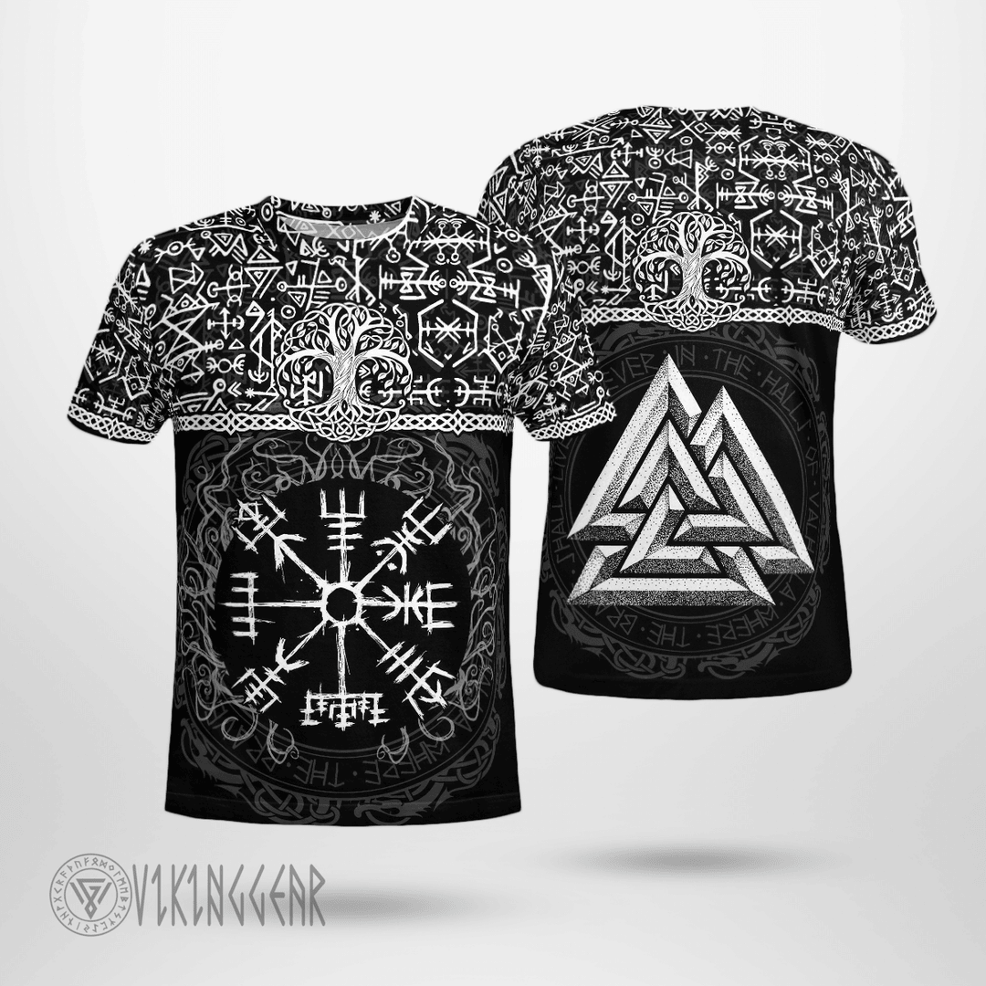 Theonederland - Vegvisir Tree Of Life Yggdrasil Viking T-Shirt