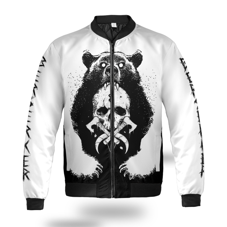 Theonederland - Viking Bomber Jacket Bear Berserker Claws Yggdrasil