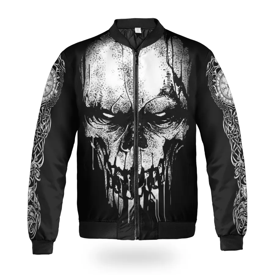 Theonederland - Viking Bomber Jacket – Berserker Art Viking Skull Design