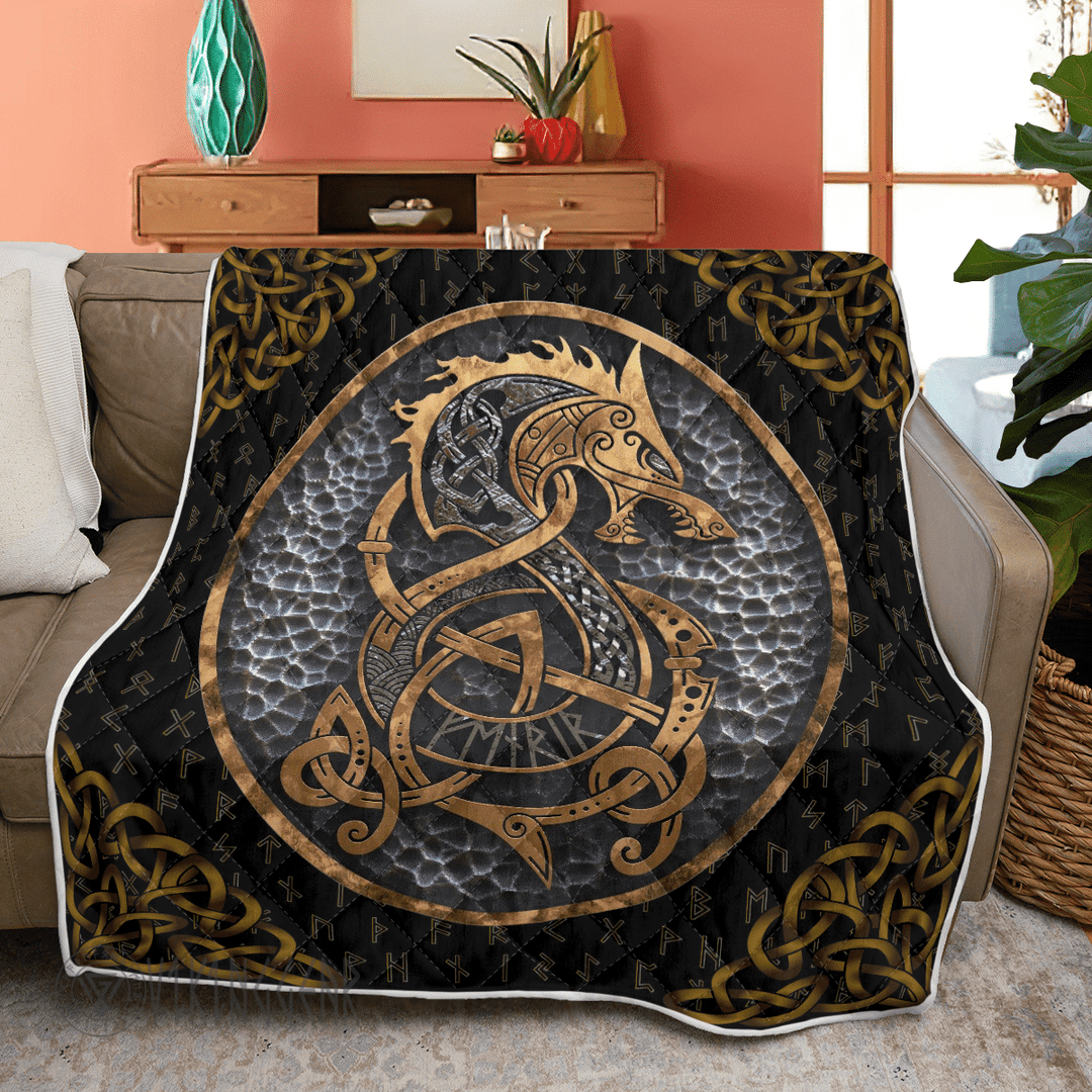 Theonederland - Viking Fenrir And Rune - Viking Quilt