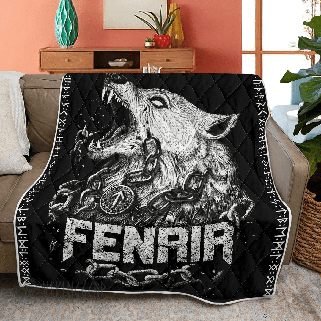 Theonederland - Viking Fenrir And Rune - Viking Quilt