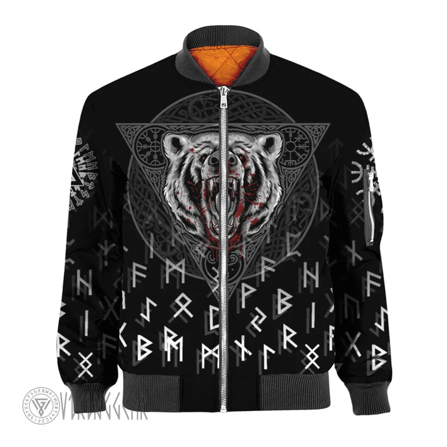 Theonederland - Viking Fenrir And Rune Jacket | Viking Bomber Jacket