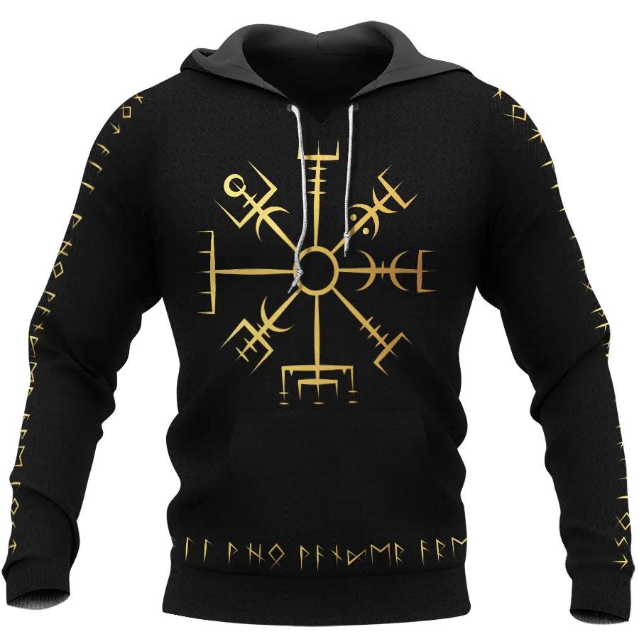 Theonederland - Viking Hoodie – Vegvisir Viking Compass Guiding Spirit