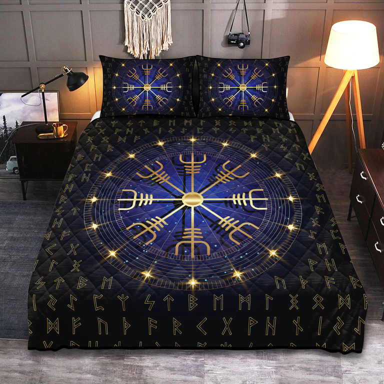 Theonederland - Viking Quilt Set Ægishjálmr Helm of Awe Rune