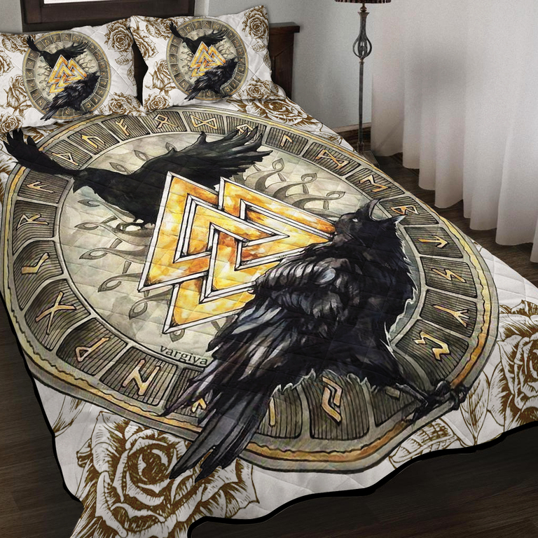Theonederland - Viking Quilt Set Ravens - The Children of Odin - Image 3