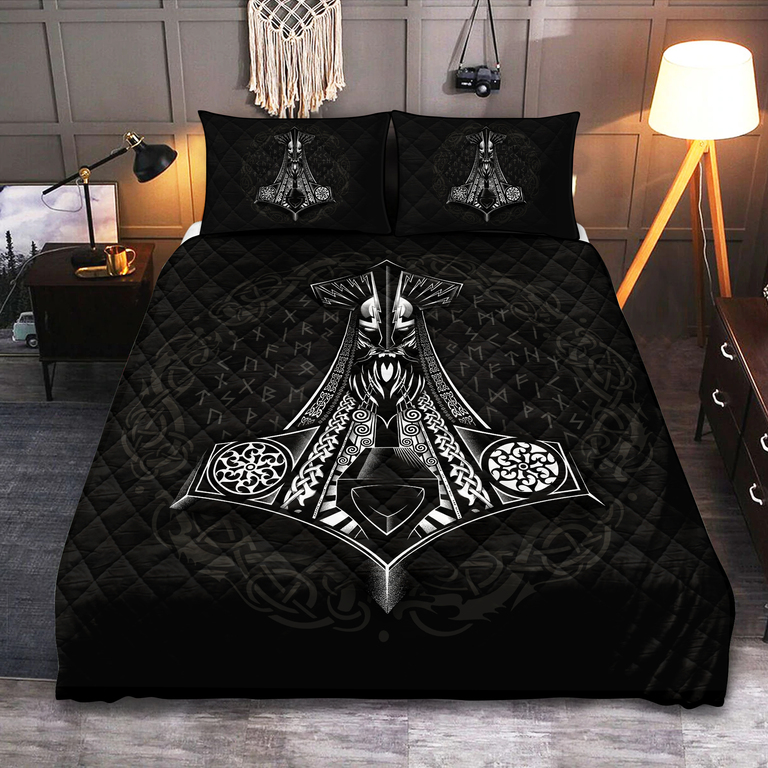 Theonederland - Viking Quilt Set Thor's Hammer Mjolnir