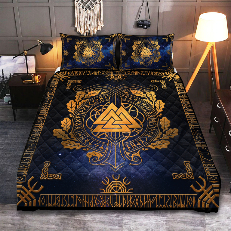 Theonederland - Viking Quilt Set Valknut Irminsul Rune