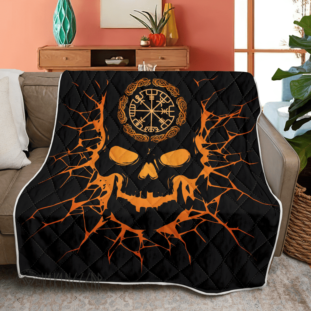 Theonederland - Viking Quilt Skull With Vegvisir