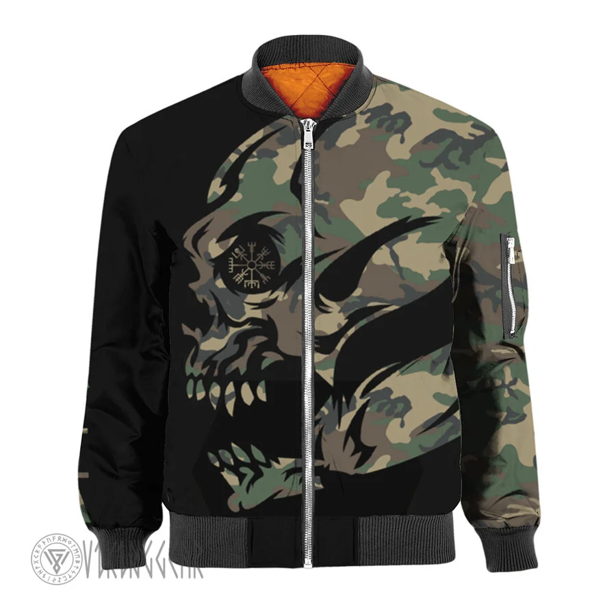 Theonederland - Viking Skull Camo Jacket | Viking Bomber Jacket