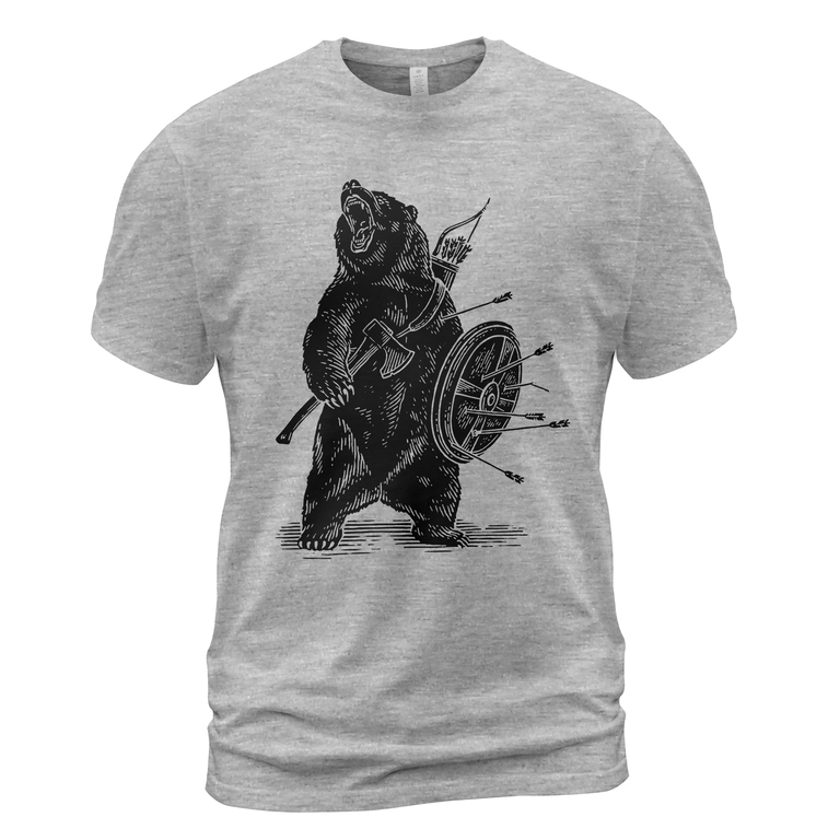 Theonederland - Viking T-Shirt Bear With Axe Shield Archery