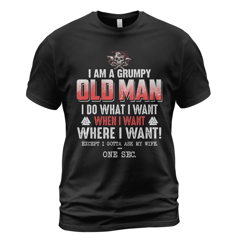 Theonederland - Viking T-shirt I Am A Grumpy Old Man