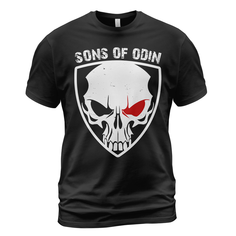 Theonederland - Viking T-shirt Sons Of Odin Skull Shield