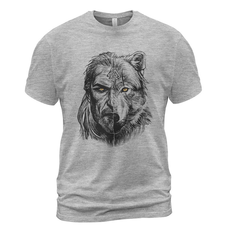 Theonederland - Viking T-shirt Wolf Warrior Valknut