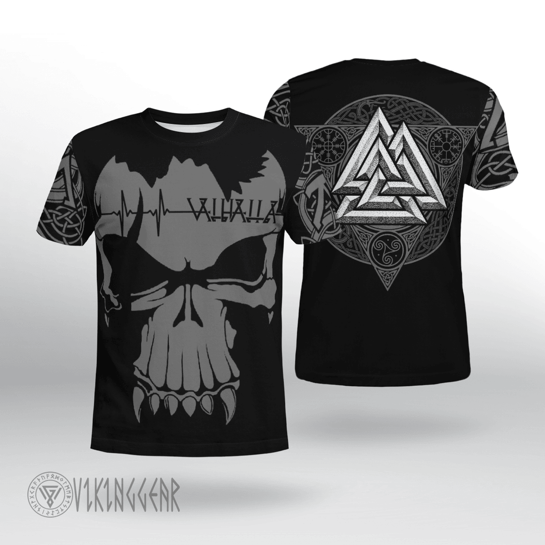 Theonederland - Warrior From Valhalla Viking T-shirt With Valknut symbol