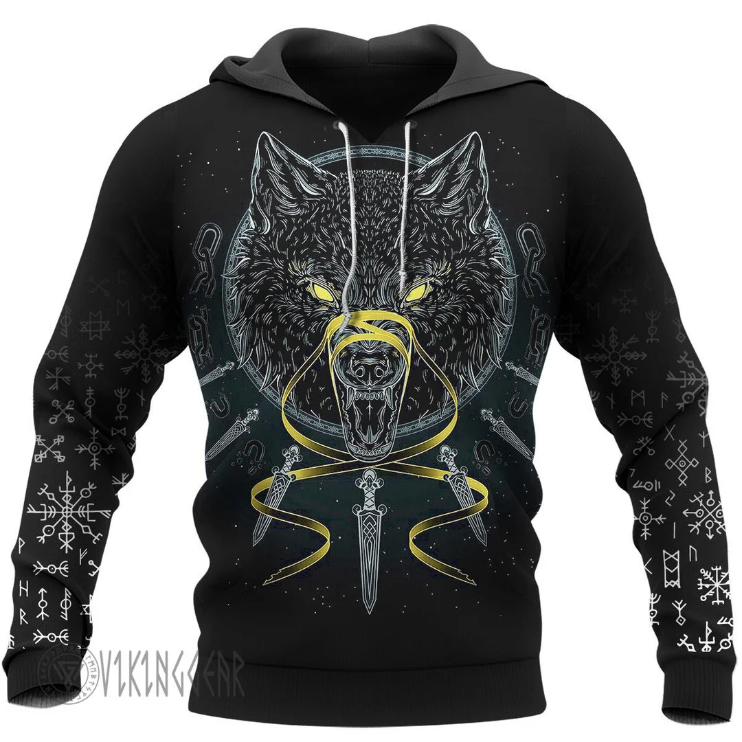 Theonederland - Wolf Fenrir Odin Viking Hoodie