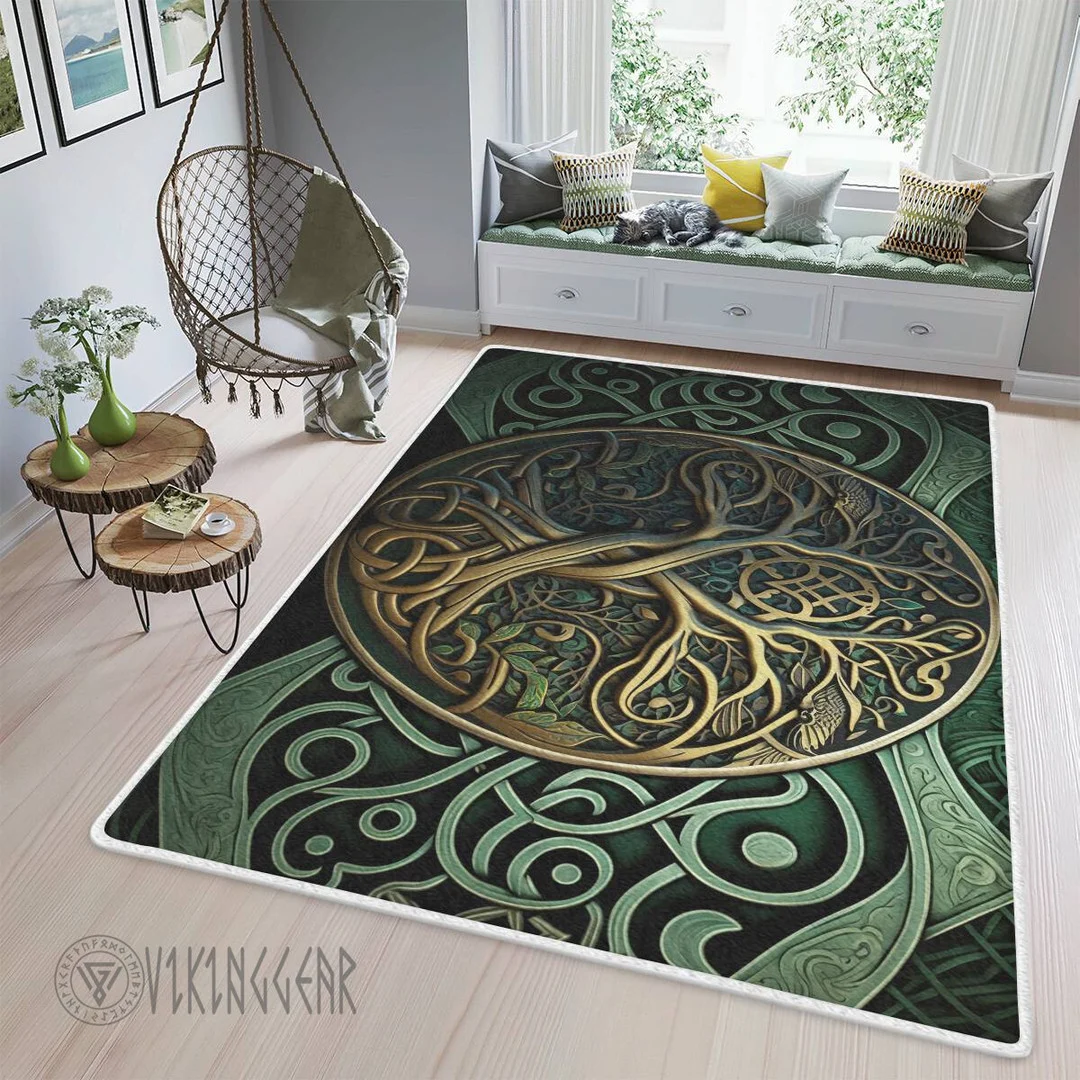 Theonederland - Yggdrasil Tree Life in Celtic Style Viking Area Rug