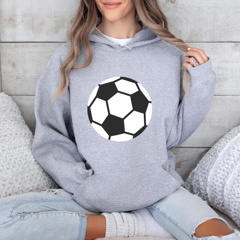 Traditional Soccer Ball Flat Hoodie